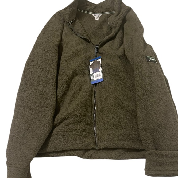 Orvis Olive Green Fleece Full Zip Jacket — Size Large NWT - Picture 8 of 8